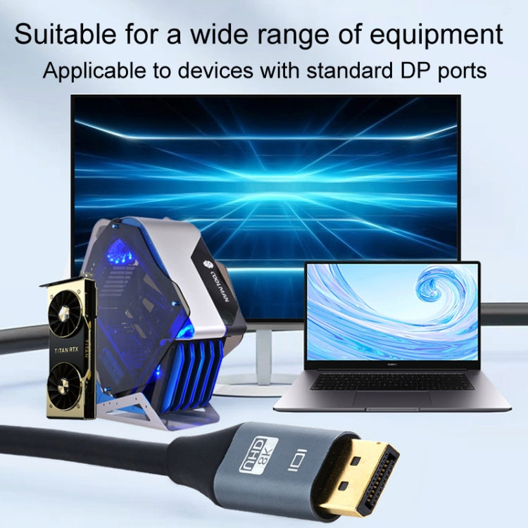 DP1.4 Version 8K DisplayPort Male to Male Electric Graphics Card HD Cable, Length: 2m