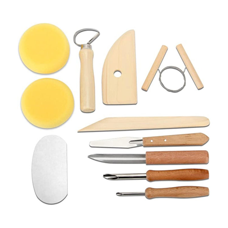 42 PCS/Set Pottery Tool Set Wooden Handle Clay Carving Knife Indentation Pen Set