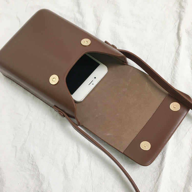 Fashion Versatile Vertical Models Single Shoulder Crossbody Mobile Phone Bag, Color: Purple