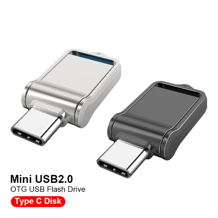 32GB USB 2.0 + Type-C/USB-C High Speed Mini Computer and Phone Dual-purpose Rotary U Disk