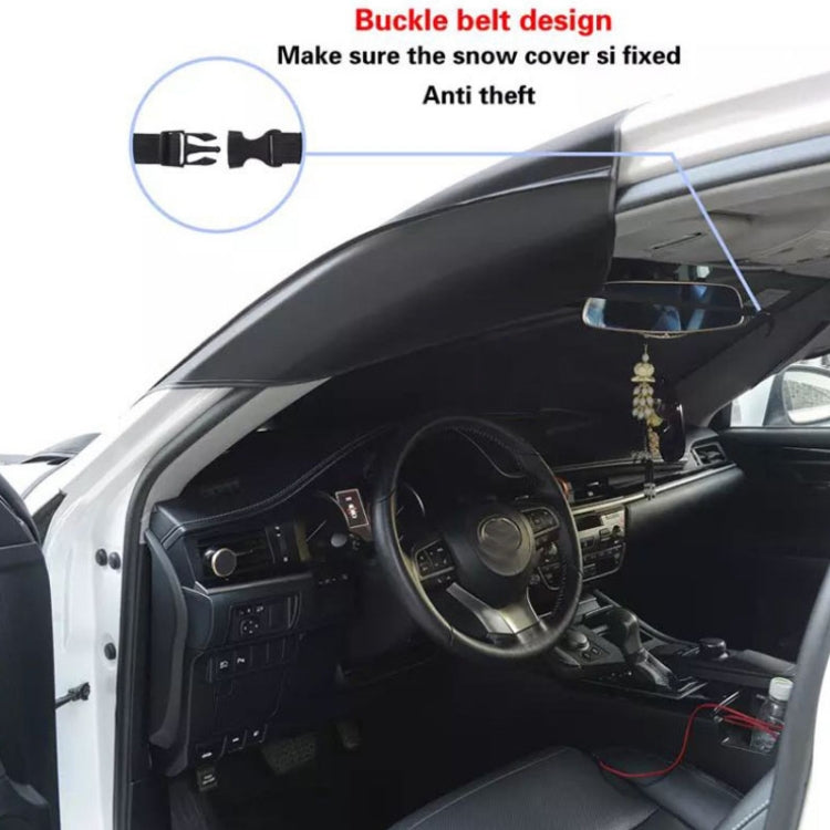 Car Front Window Snow Coated Silver Cloth Anti-freeze Sun Blocker Cover(205x150x167cm)