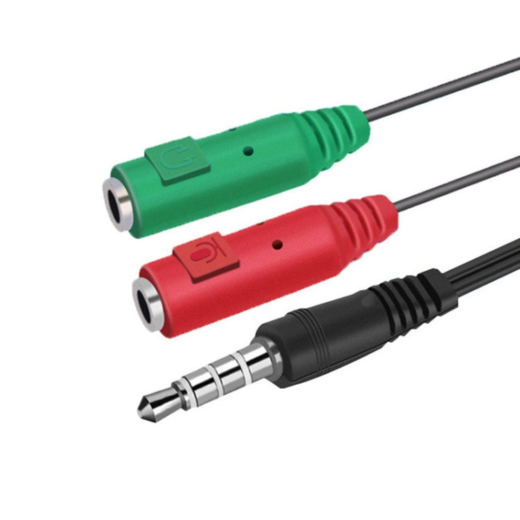 Y-1003 10pcs 20cm 3.5mm 2 In 1 Audio Cable Computer Headset Microphone Line(Nickel Plated)