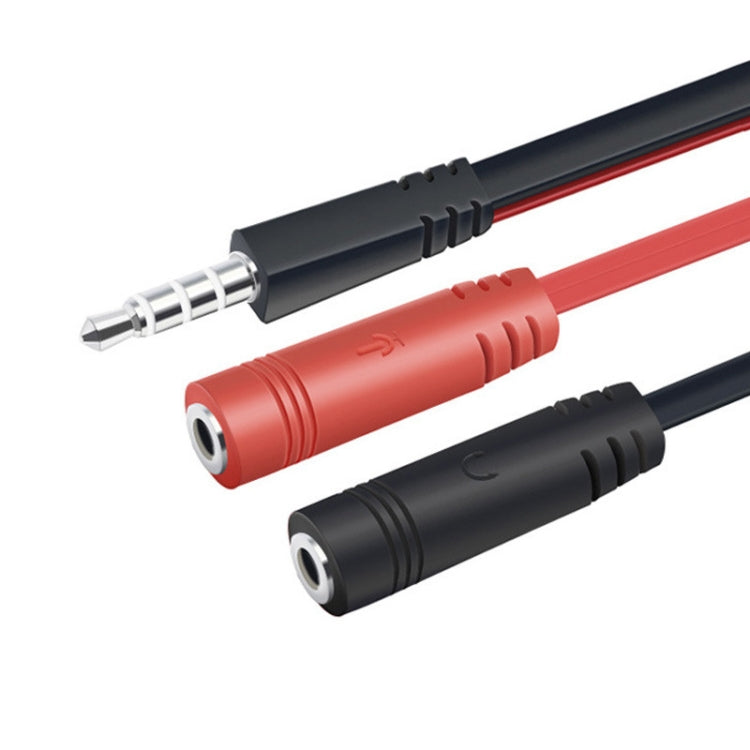 Y-1001 10pcs 20cm 3.5mm Car Audio Computer Headset Microphone 2 In 1 Adapter Cable(Nickel Plated)