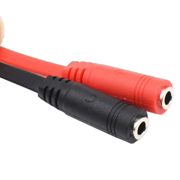 Y-1001 10pcs 20cm 3.5mm Car Audio Computer Headset Microphone 2 In 1 Adapter Cable(Nickel Plated)