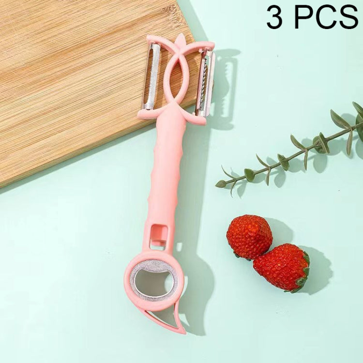 3 PCS 7 In 1 Multifunctional Peeling Bottle Opener Peeler Grater Can Opener