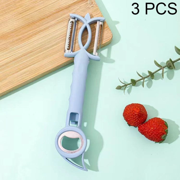 3 PCS 7 In 1 Multifunctional Peeling Bottle Opener Peeler Grater Can Opener