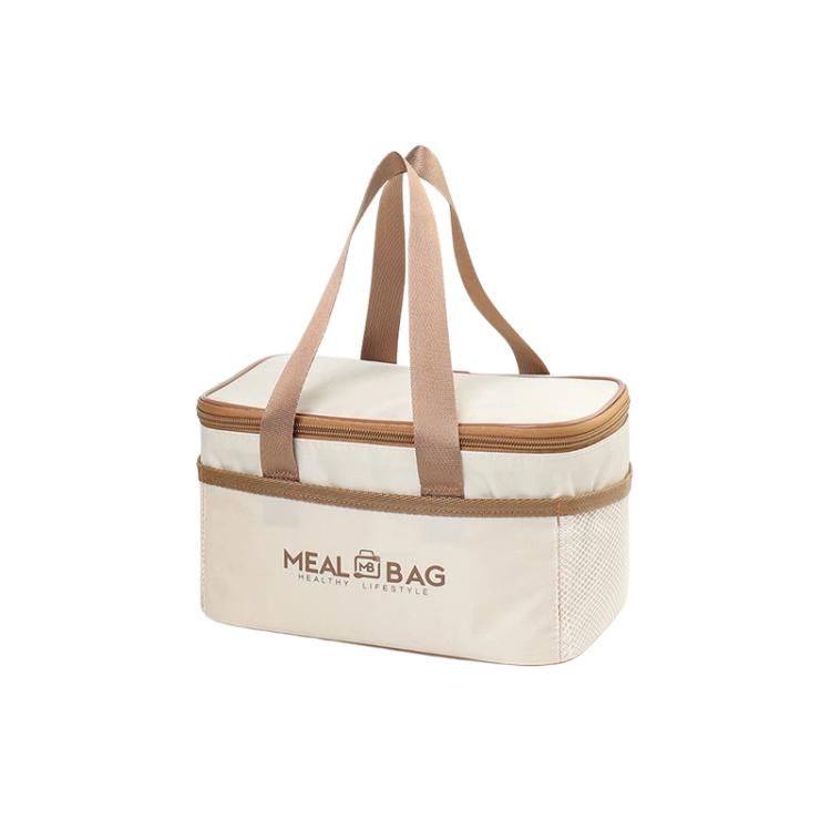 Insulated Square Lunch Bag with Handles Thermal Food Delivery Bag for Meal Prep, Size: Small