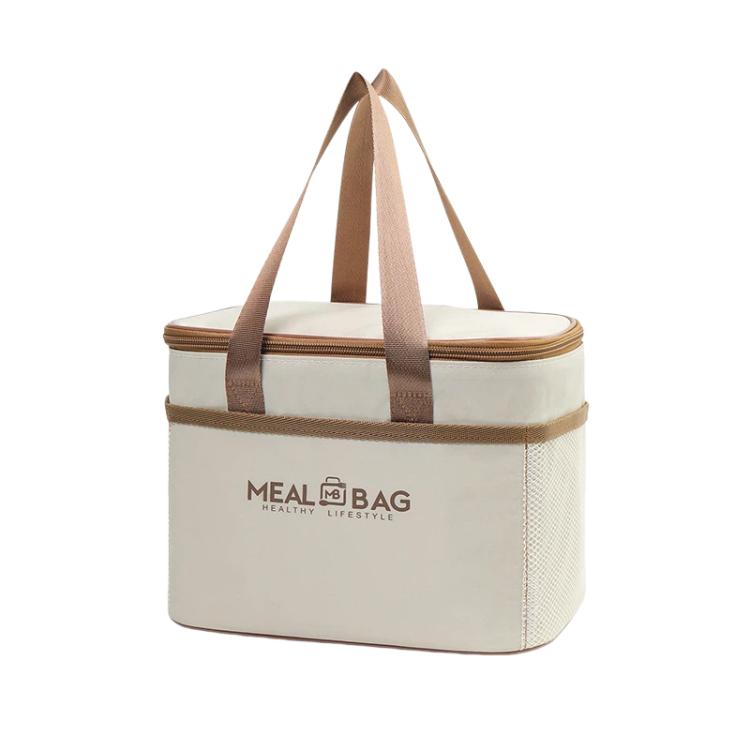 Insulated Square Lunch Bag with Handles Thermal Food Delivery Bag for Meal Prep, Size: Medium
