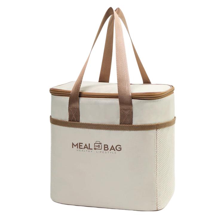 Insulated Square Lunch Bag with Handles Thermal Food Delivery Bag for Meal Prep, Size: Large