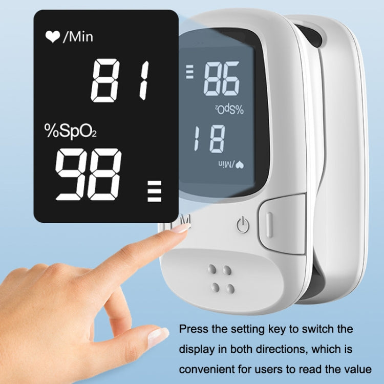 A2 Finger Clip Oximeter Pulse And Heart Rate Detection Monitor(White)
