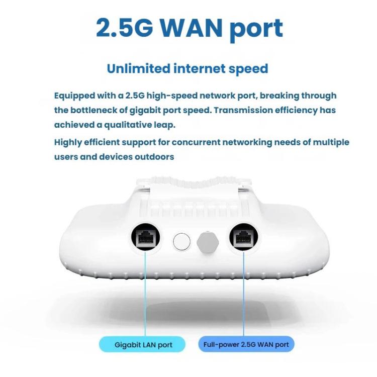 COMFAST CF-WA971 WiFi 7 Outdoor Access Point 3600Mbps With Directional Coverage, 2.5G WAN & Gigabit LAN Ports UK Plug