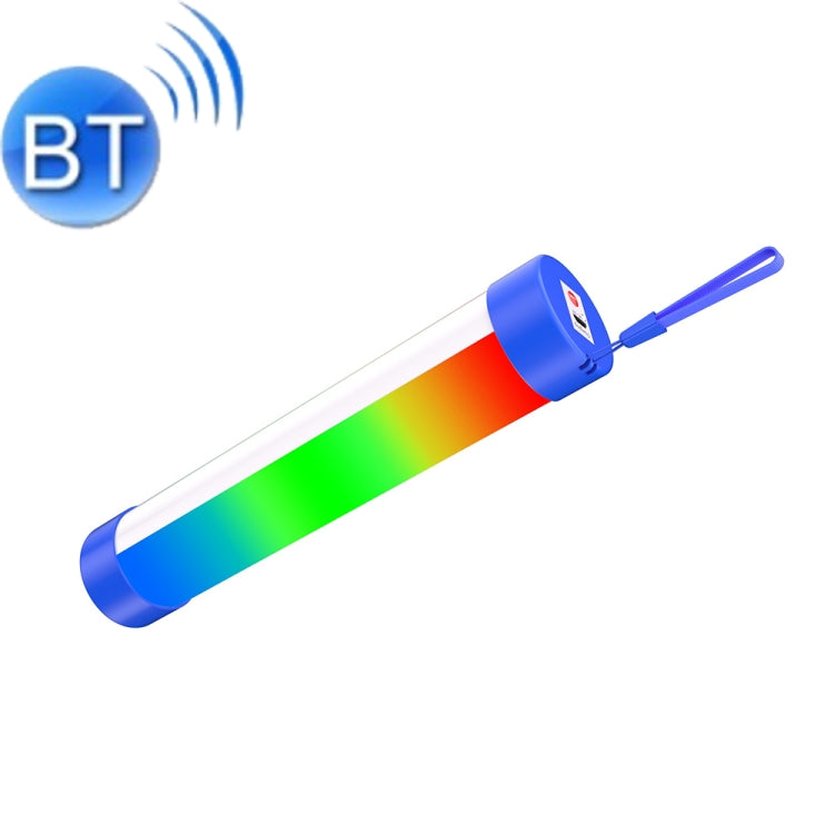 Lyyjdg-001 Bluetooth Magnetic RGB Emergency Light with Audio Function, Size: 260X42mm (Blue)