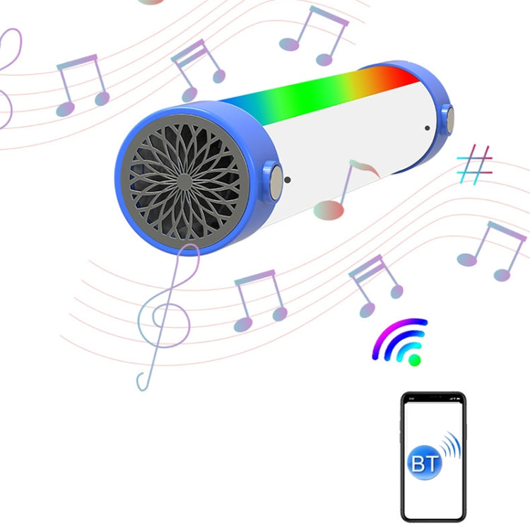 Lyyjdg-001 Bluetooth Magnetic RGB Emergency Light with Audio Function, Size: 158x42mm (Blue)