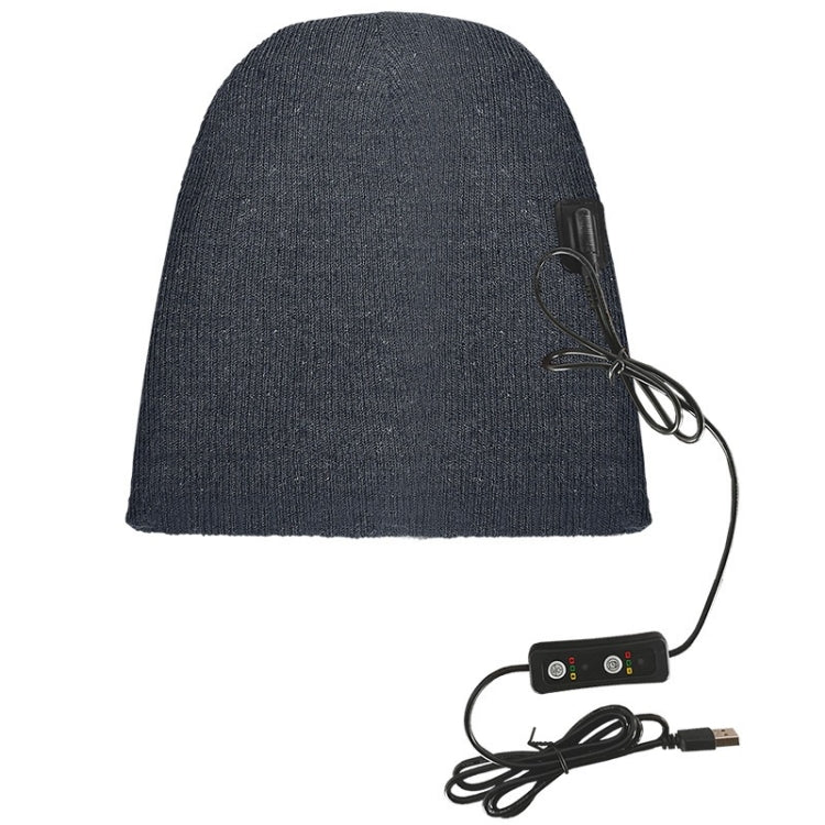 USB Electric Heating Outdoor Windproof And Warm Knitted Hat, Size: 24x24cm