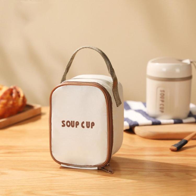 Insulated Thermal Tote Bag for Food Jars & Cups Protective Carrier for Soup Thermos, Breakfast Cups, Size: Medium