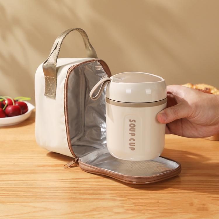 Insulated Thermal Tote Bag for Food Jars & Cups Protective Carrier for Soup Thermos, Breakfast Cups, Size: Large