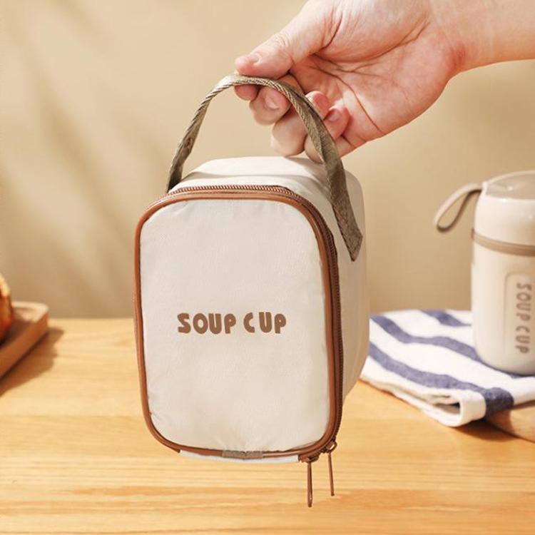 Insulated Thermal Tote Bag for Food Jars & Cups Protective Carrier for Soup Thermos, Breakfast Cups, Size: Large