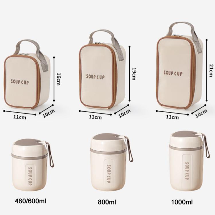 Insulated Thermal Tote Bag for Food Jars & Cups Protective Carrier for Soup Thermos, Breakfast Cups, Size: Medium