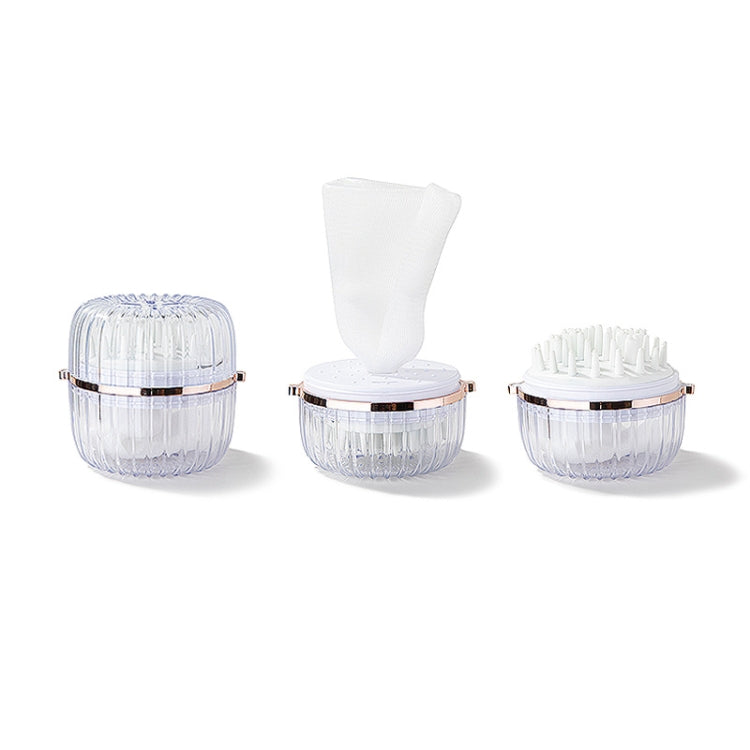 Hair Washing Brush & Lathering Net 2 In 1 Massage Scalp Brush White