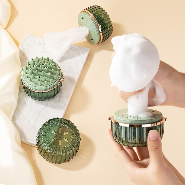 Hair Washing Brush & Lathering Net 2 In 1 Massage Scalp Brush With  Face Wash Wipe White