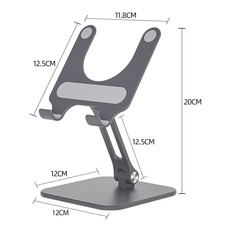 Tablet PC Phone Desktop Stand Lift Folding Aluminum Double Rod Support Frame