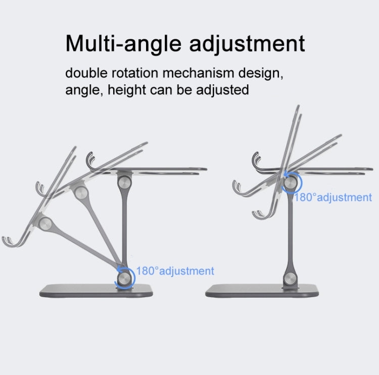 Tablet PC Phone Desktop Stand Lift Folding Aluminum Double Rod Support Frame