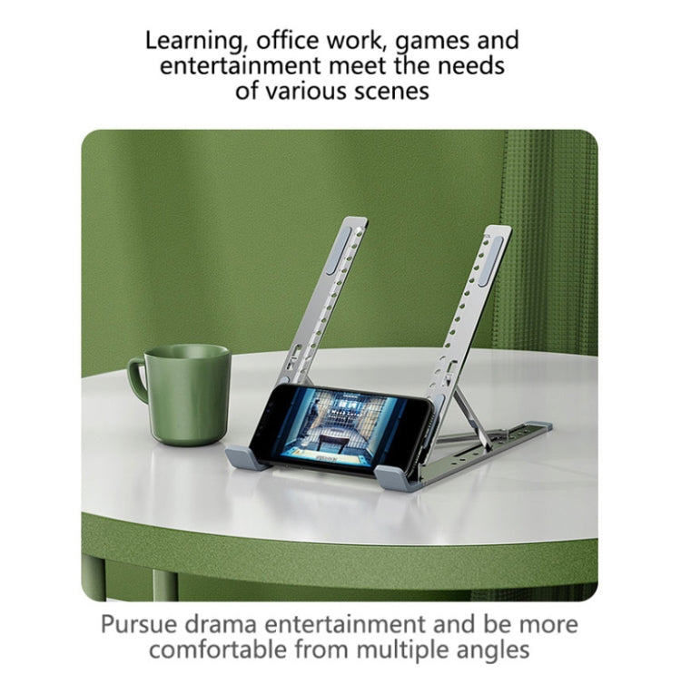 N7 Aluminum Alloy Laptop Stand Foldable Holder Notebook Stand With Fan &Type-C Line