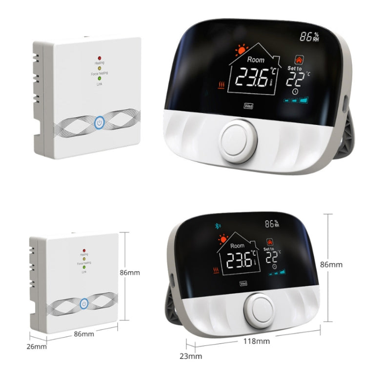 WiFi Wireless Water Heating Gas Boiler Thermostat(White)
