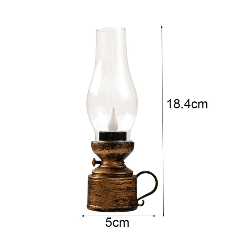 Retro Luminous Kerosene Lamp Christmas Simulation Oil Lamp Decoration, Spec: Shaking (White)