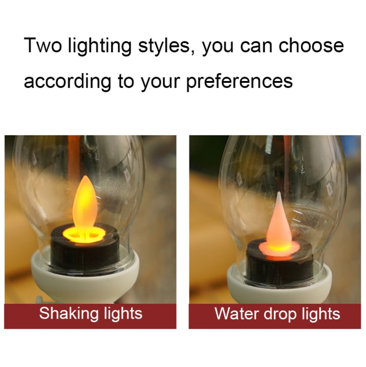 Retro Luminous Kerosene Lamp Christmas Simulation Oil Lamp Decoration, Spec: Shaking (White)