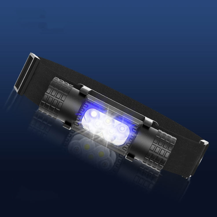 H05A-GCG2 Blue Light Aluminum Alloy Waterproof Outdoor Strong Light LED Headlights (No Battery)