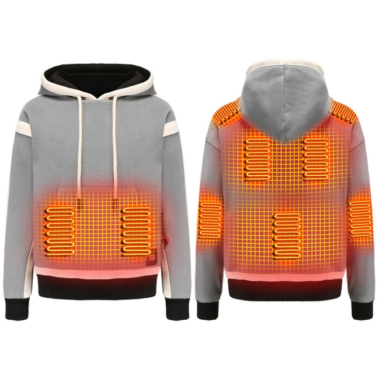 USB Smart Electric Heating Warming Thickened Hooded Sweatshirt, Size: