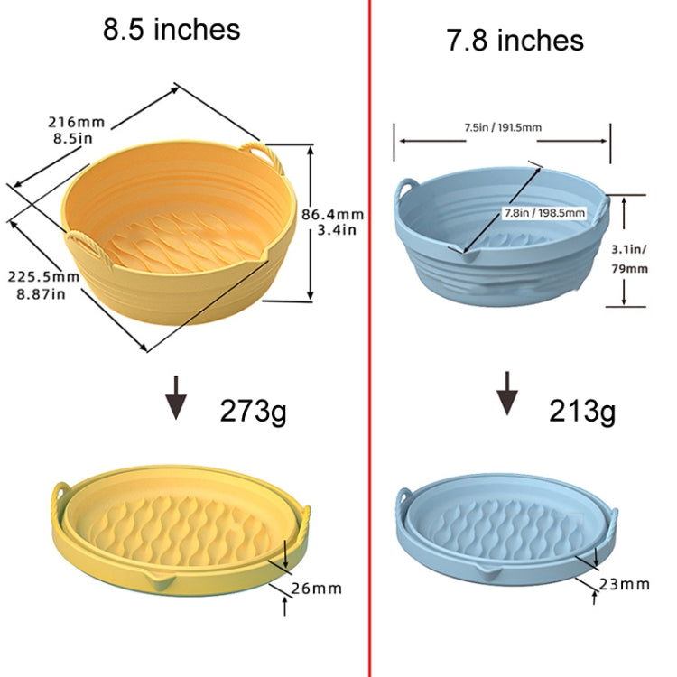 Air Fryer Silicone Baking Tray Folding Cake Baking Tray Baking Pad, Size: 7.8 Inches