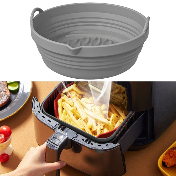Air Fryer Silicone Baking Tray Folding Cake Baking Tray Baking Pad, Size: 8.5 Inches