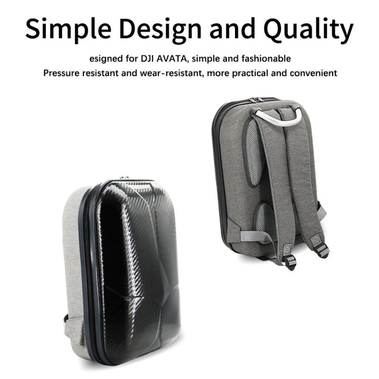 For DJI Avata Carbon Fiber Backpack Shockproof And Waterproof Bag(Black and Gray)