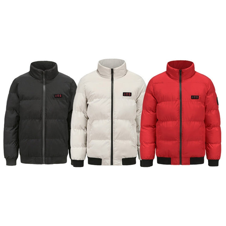 Outdoor Sports Standing Collar Windproof USB Heated Jacket, Size: