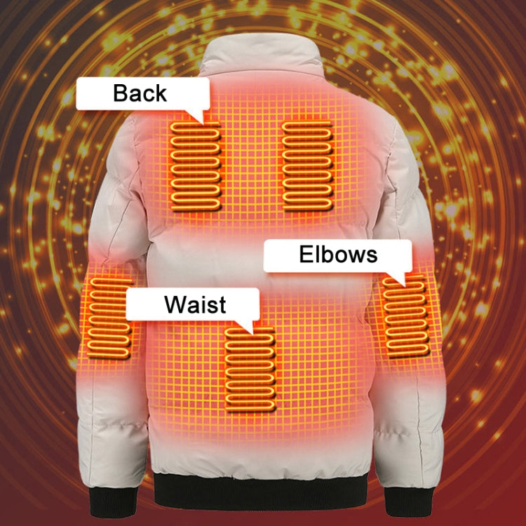 Outdoor Sports Standing Collar Windproof USB Heated Jacket, Size: