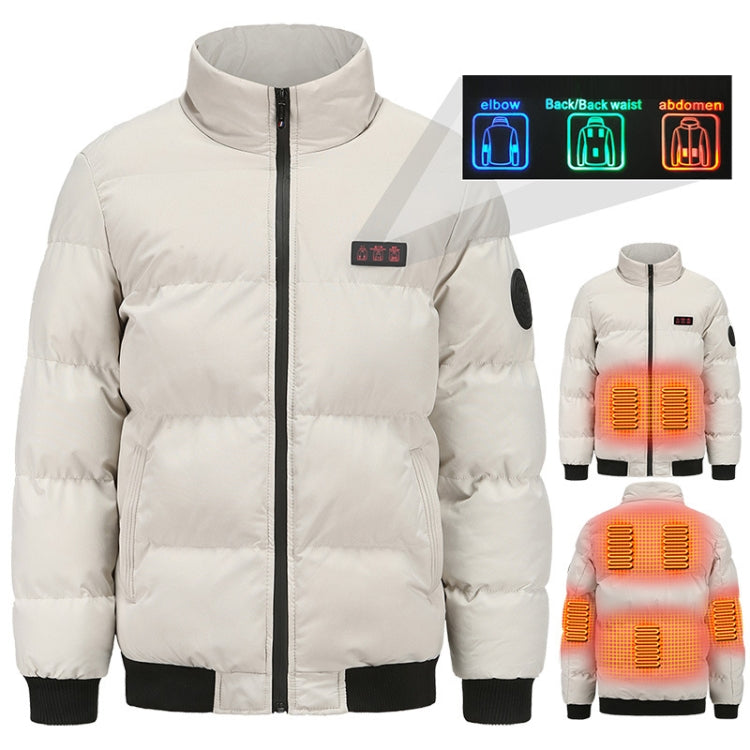 Outdoor Sports Standing Collar Windproof USB Heated Jacket, Size: