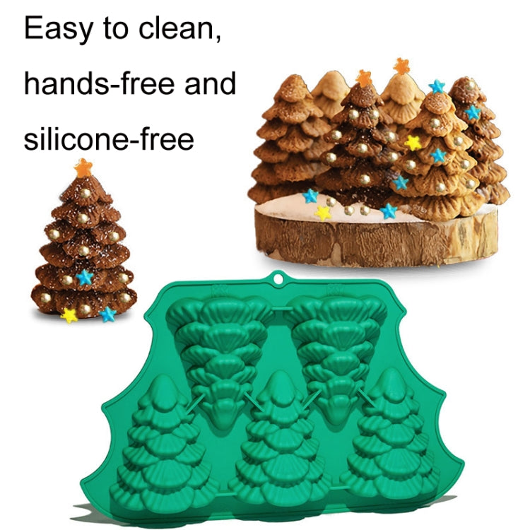 FF2569 Christmas Simulation Christmas Tree Mold Cake Mold Baking Tool, Style: 5 Even Light Gold