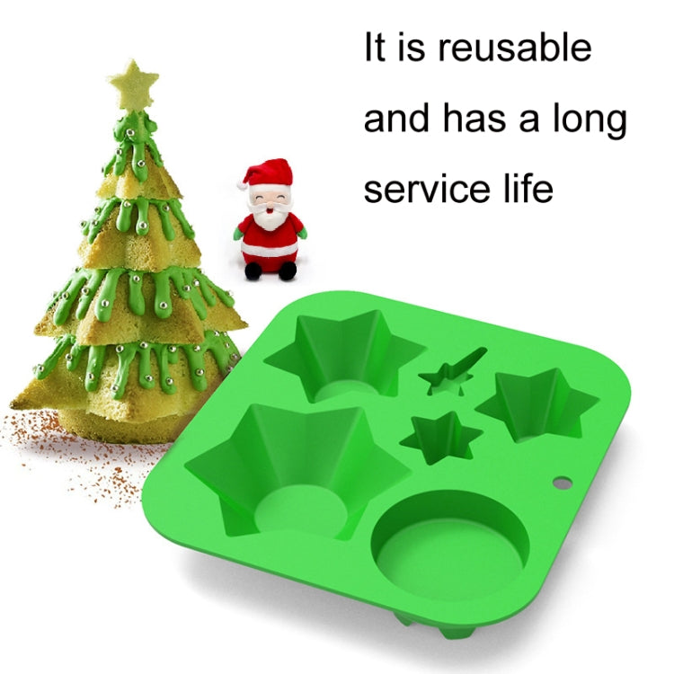 FF2569 Christmas Simulation Christmas Tree Mold Cake Mold Baking Tool, Style: 5 Even Green