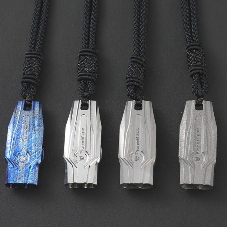KS014 Dual Tube Outdoor Survival Referee Training High Frequency Whistle, Color: Natural Color