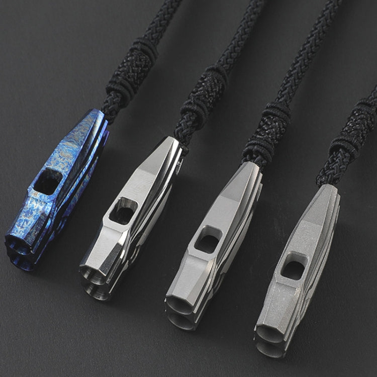 KS014 Dual Tube Outdoor Survival Referee Training High Frequency Whistle, Color: Natural Color