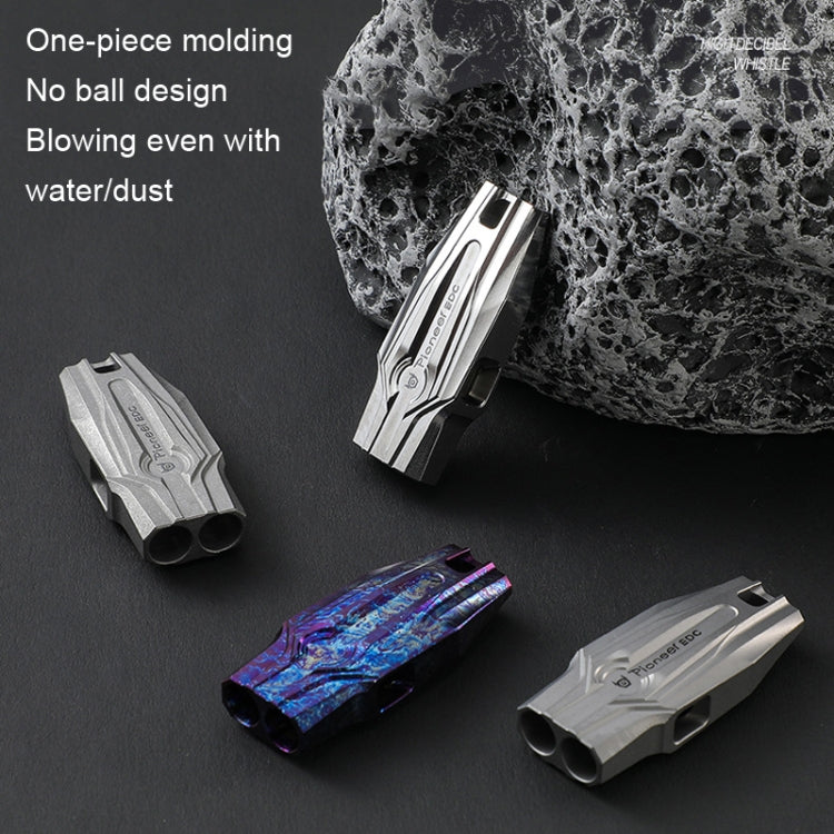 KS014 Dual Tube Outdoor Survival Referee Training High Frequency Whistle, Color: Natural Color