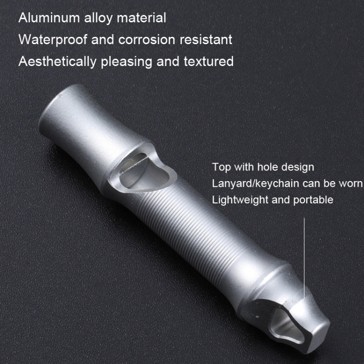 KS001 Aluminum Alloy Single Tube Adventure Survival Emergency High Frequency Whistle