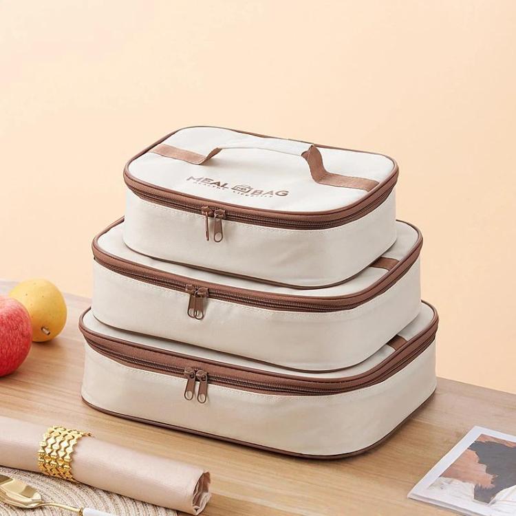 Square Lunch Bag Insulated Food Container Carrier for Meal Prep, Bento Boxes, and Office Lunch Portables, Size: Small