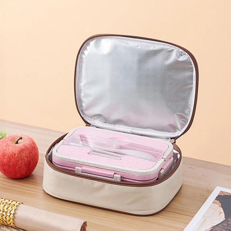 Square Lunch Bag Insulated Food Container Carrier for Meal Prep, Bento Boxes, and Office Lunch Portables, Size: Medium