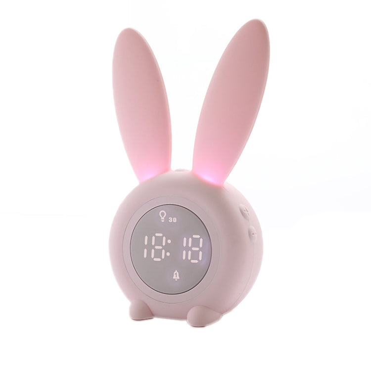 Multifunctional Smart Cartoon Cute Rabbit Desktop Digital Alarm Clock