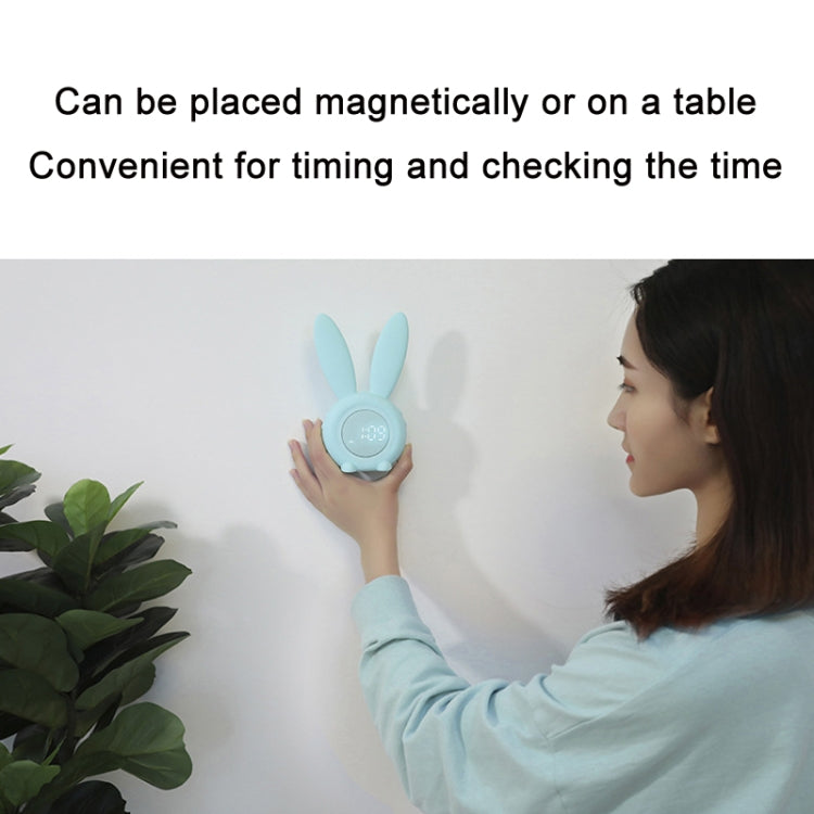 Multifunctional Smart Cartoon Cute Rabbit Desktop Digital Alarm Clock
