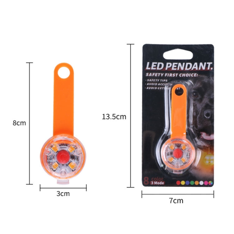 Pet Glowing USB Charging Anti-Throwing Pendant LED High Bright Silicone Dog Jewelry