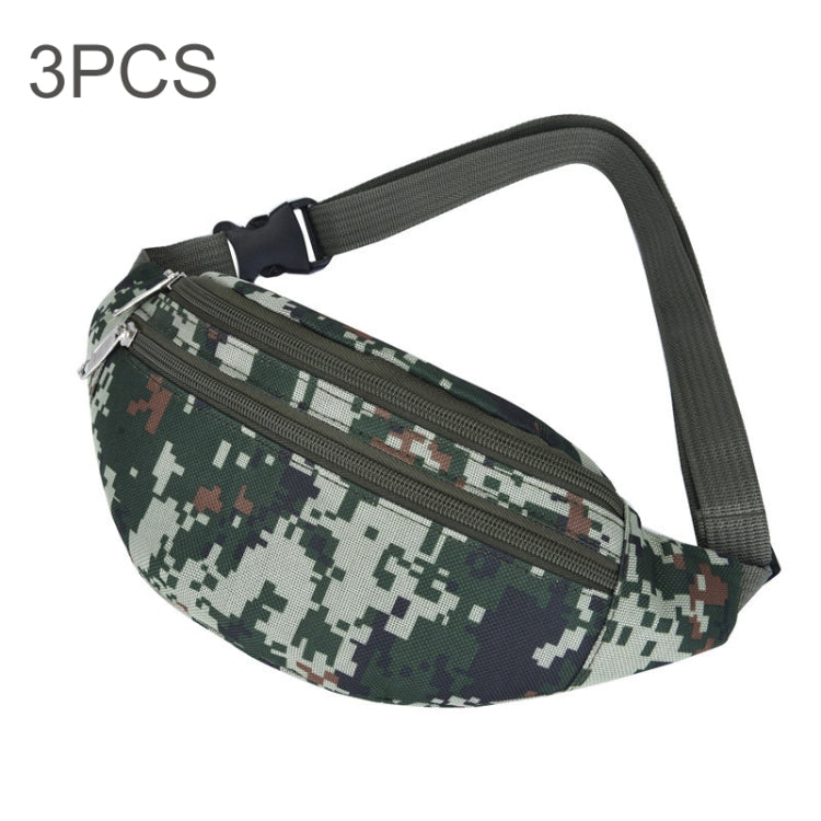 3 PCS Oxford Cloth Waist Bag Water-resistant Chest Bag Crossbody Bag